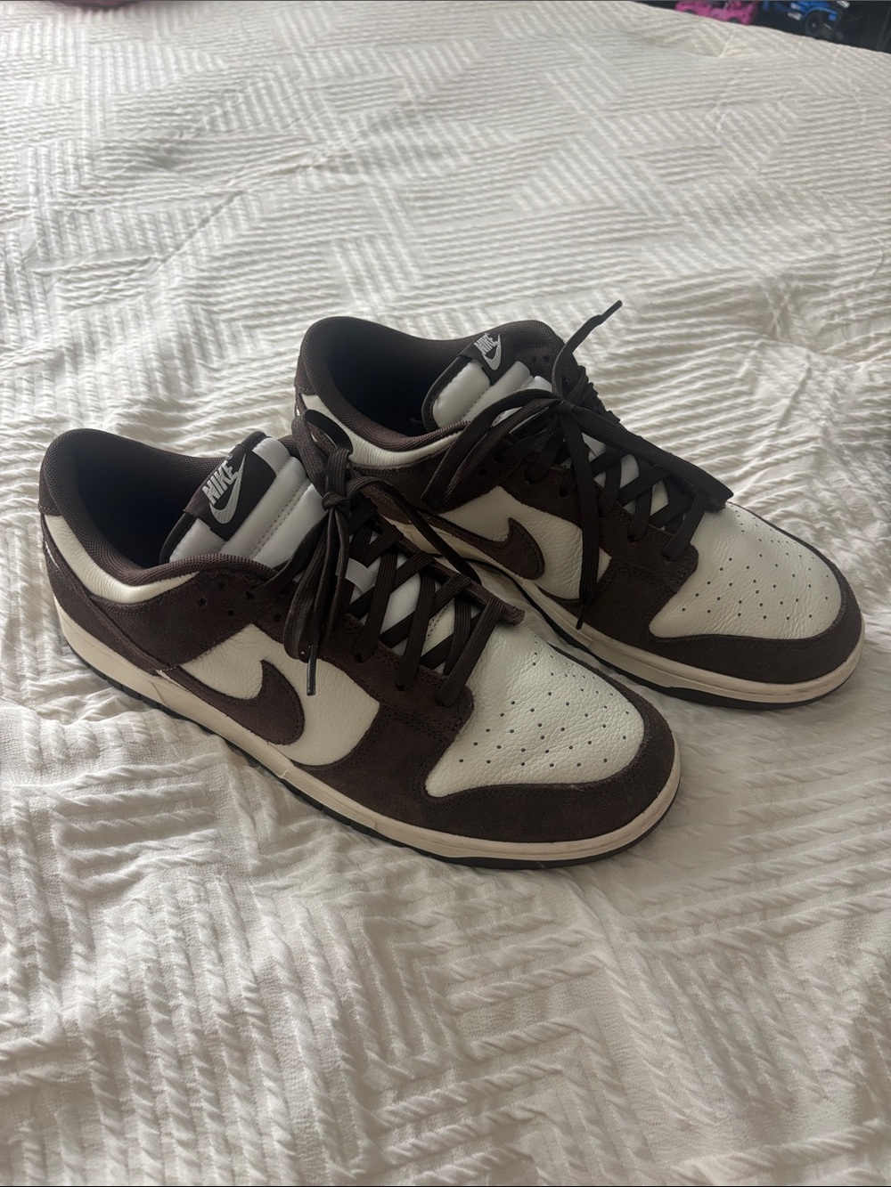 Nike Dunks Men’s Brown and White Low-Top Sneakers Size 12